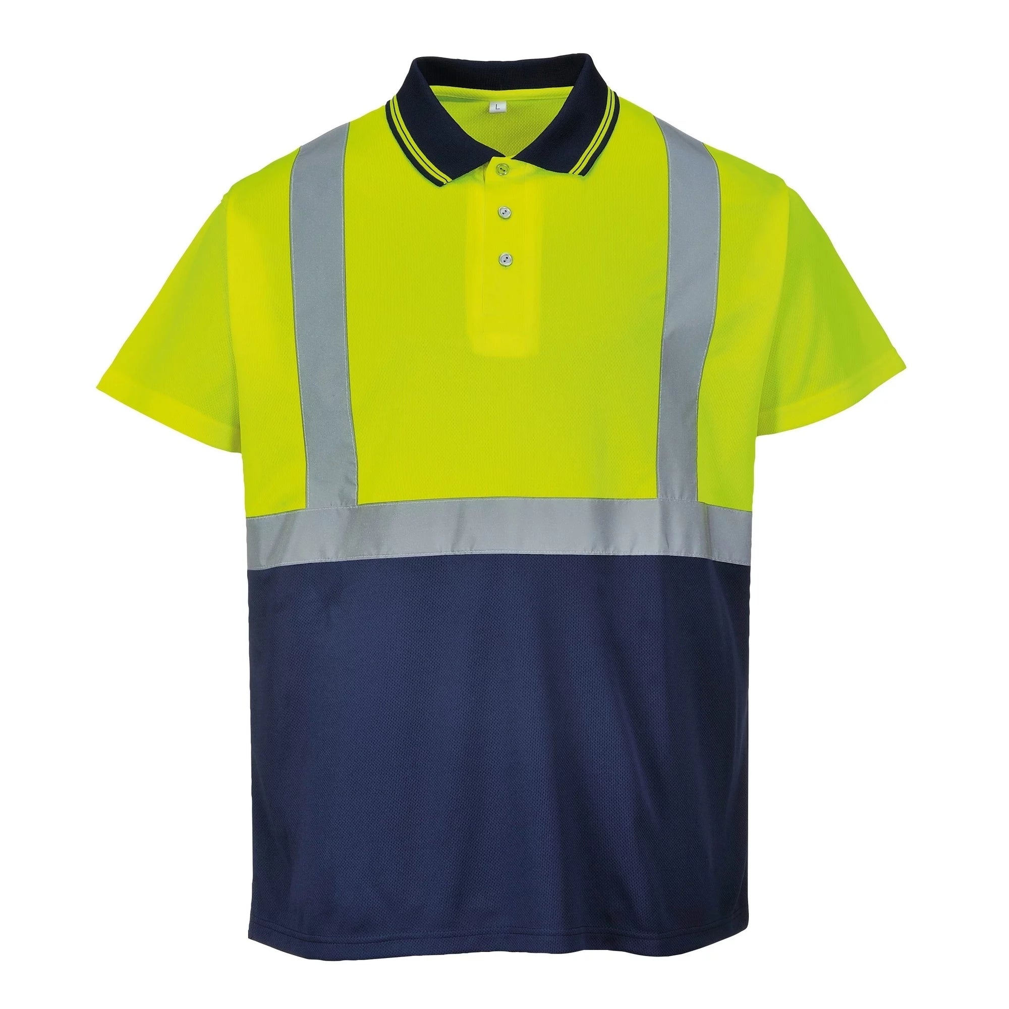 Mens Short Sleeve Two-Tone Hi-Vis Polo Shirt- Bannav S Bannav LLC