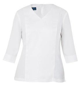 NNT Womens Satin Back Crepe 3/4 SLV V Neck BLS Classic Fit Blouse CAT9XK- Bannav S Bannav LLC