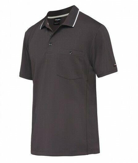 KingGee Mens Workcool Hyperfreeze Polo Short Sleeve Shirt Workwear Comfy K54209- Bannav S Bannav LLC