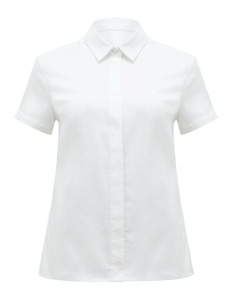 NNT Womens Short Sleeve Formal Shirt Comfort Cotton Blend Business Shirts CATU5G- Bannav S Bannav LLC