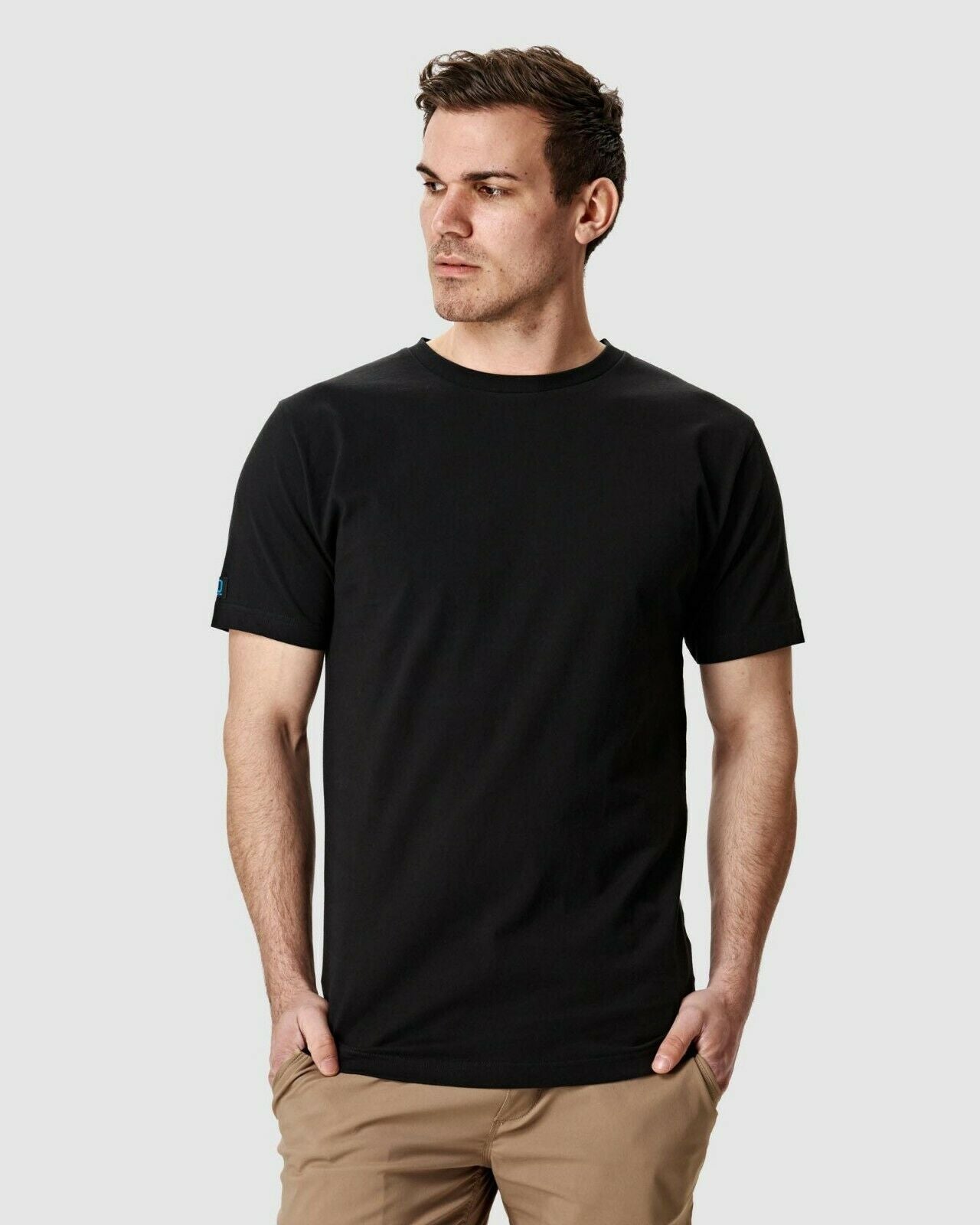 Elwood Mens Basic Tee Combed Cotton  Short Sleeve Stretch T-Shirt Work EWD815- Bannav S Bannav LLC
