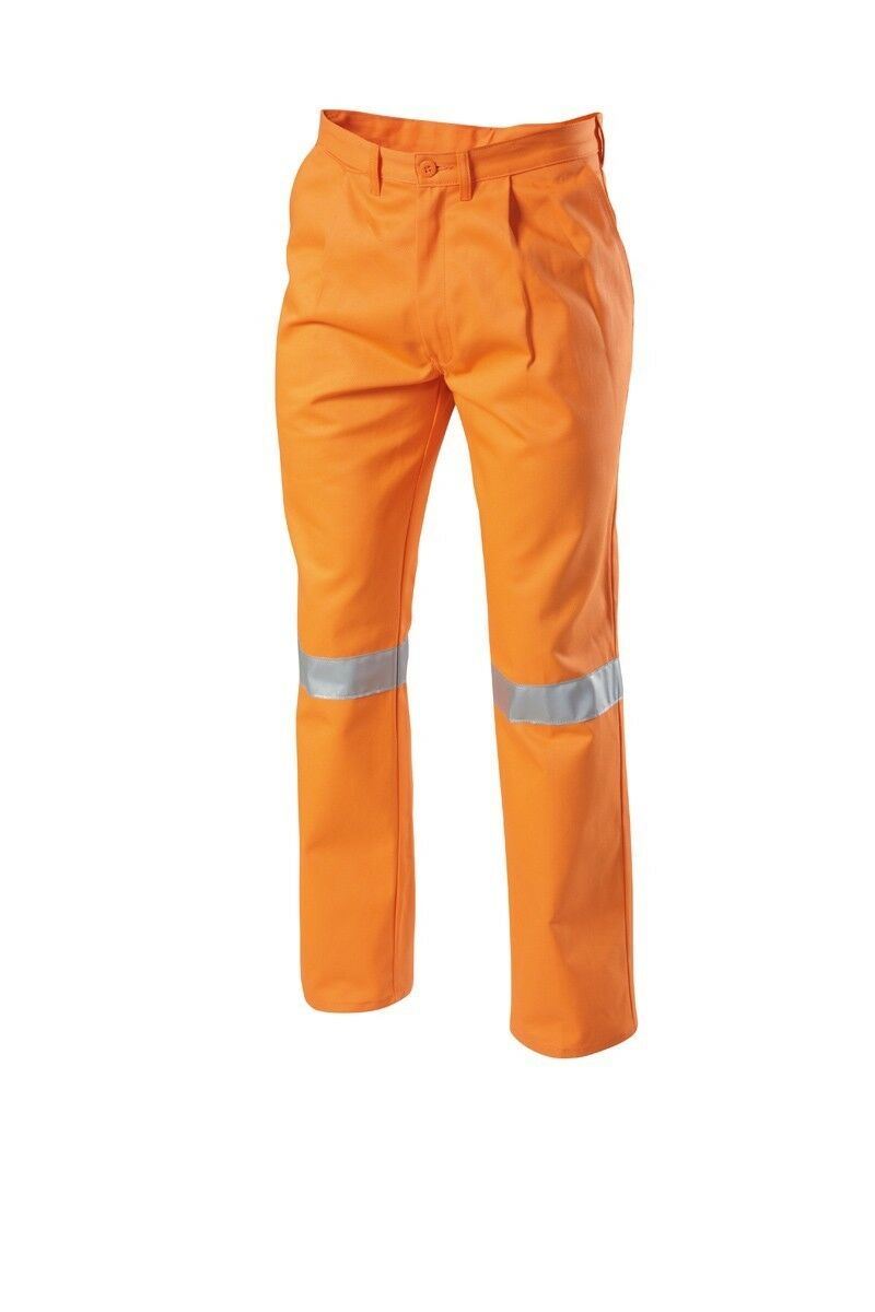 Mens Hard Yakka Cotton Drill Pants Reflective Tape Workwear Tough Y02615- Bannav S Bannav LLC
