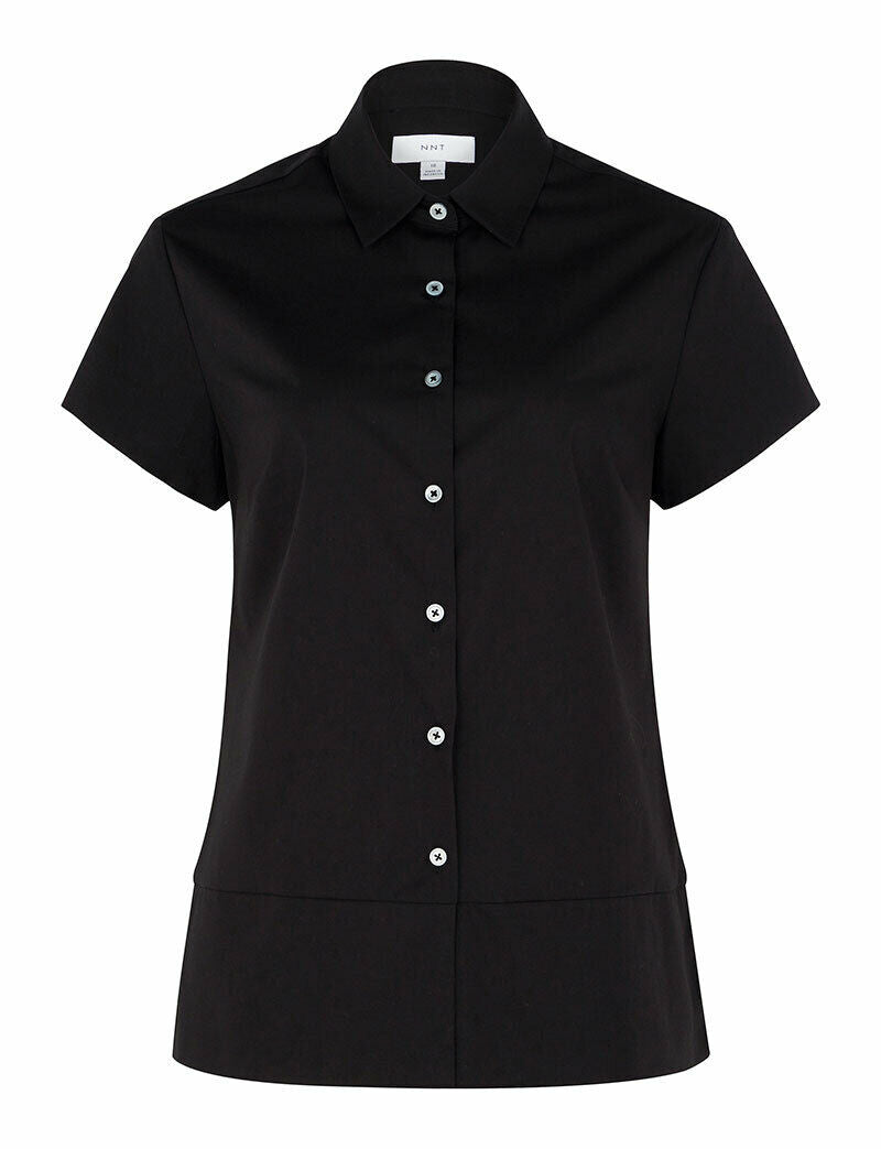 NNT Womens Stretch Cotton Blend Cap Sleeve Formal Shirt Comfy Business CATU2K- Bannav S Bannav LLC