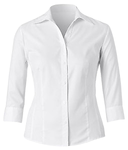 NNT Mens Textured Twill 3/4 Darted White Collared Business Shirt CAT4JG- Bannav S Bannav LLC