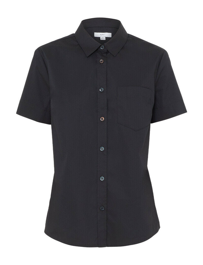 NNT Women Avignon Short Sleeve Slim Shirt Casual Comfortable Business CATUK8- Bannav S Bannav LLC