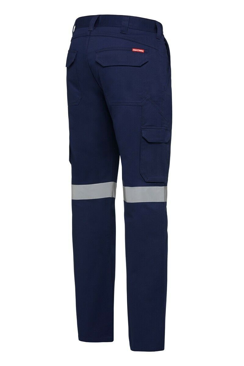 Mens Hard Yakka Gen Y Cargo Cotton Drill Pants Safety Taped Heavy Duty Y02750- Bannav S Bannav LLC