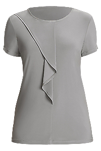NNT Womens Soft Jersey S/S Round Neck T- Top Blouse Relaxed Fit CATU64- Bannav S Bannav LLC