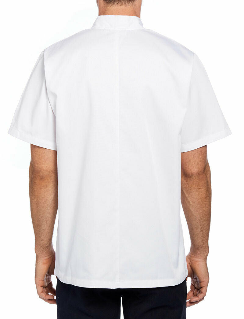 NNT Unisex Adult Chef Jacket Short Sleeve Macquarie Poly Cotton Work CATP5J- Bannav S Bannav LLC