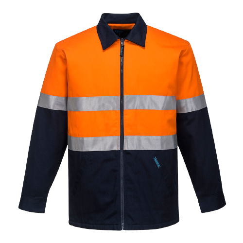 Portwest Quilt Padded Cotton Drill Jacket 2 Tone Reflective Work Safety MJ987- Bannav S Bannav LLC