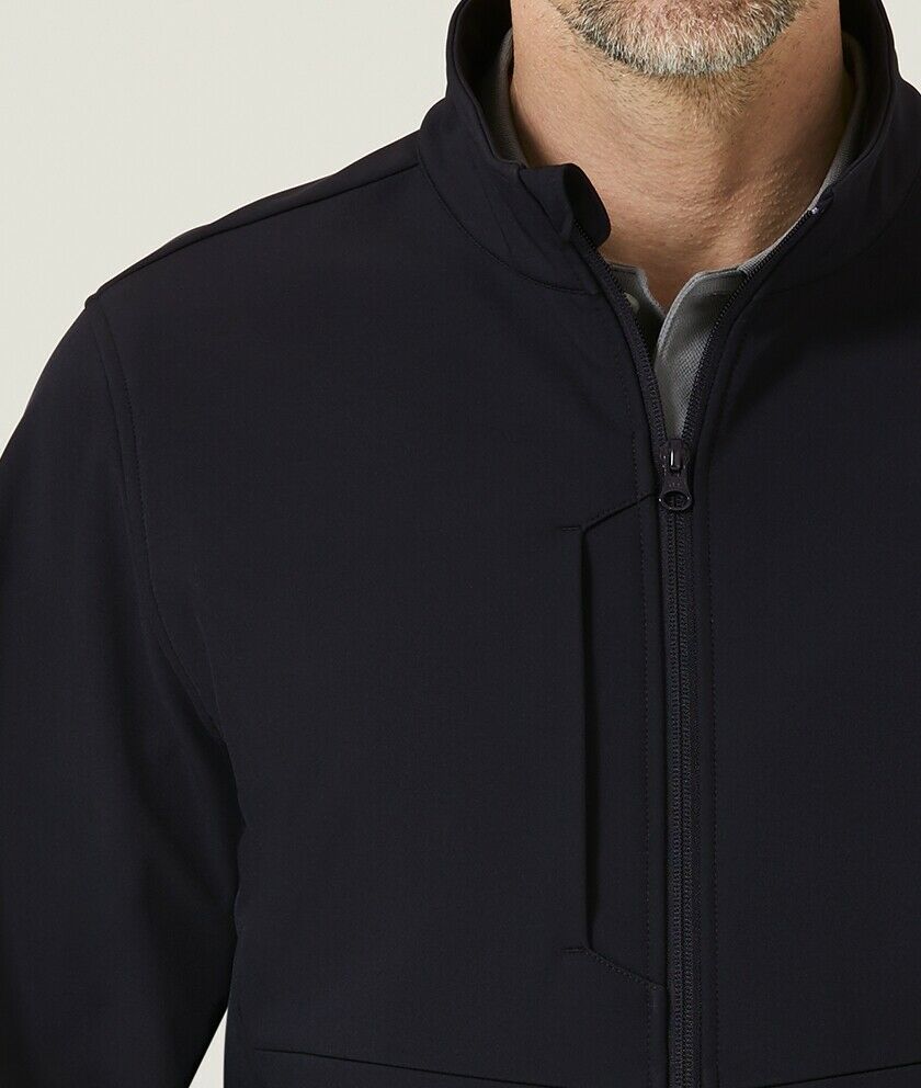 Mens NNT Warm Fleece Bonded Fleece Zip Jacket Black Navy Business Smart CAT1ET- Bannav S Bannav LLC