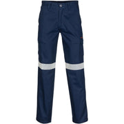 DNC Workwear Mens Middle Weight Cotton Double Angled Cargo Pants Reflective 1504- Bannav S Bannav LLC