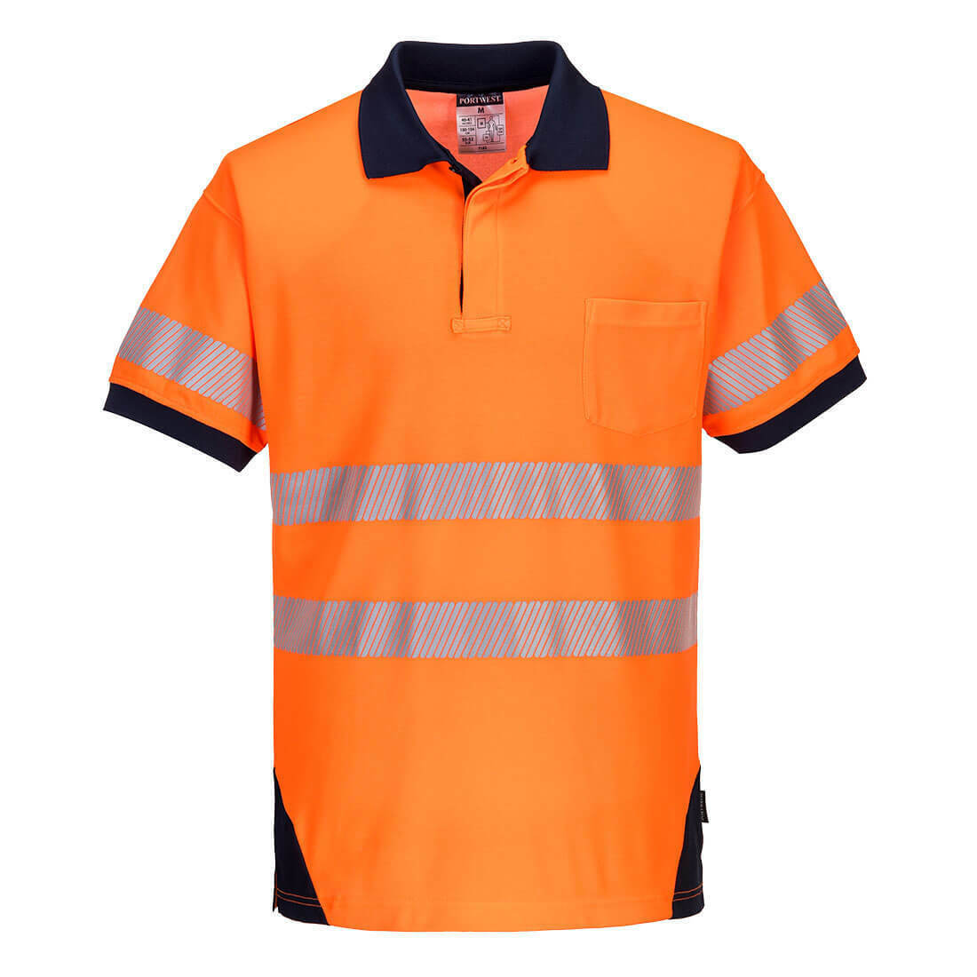 Portwest Mens PW3 Hi-Vis Polo Short Sleeve Cool Dry Comfy Taped Work Shirt T182- Bannav S Bannav LLC