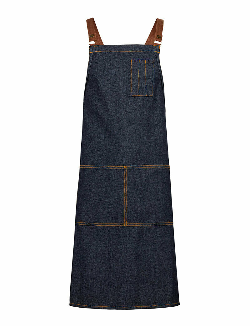 NNT Unisex Chef Memphi Cross Back Denim Apron Work Safety Tough Durable CATK2M- Bannav S Bannav LLC