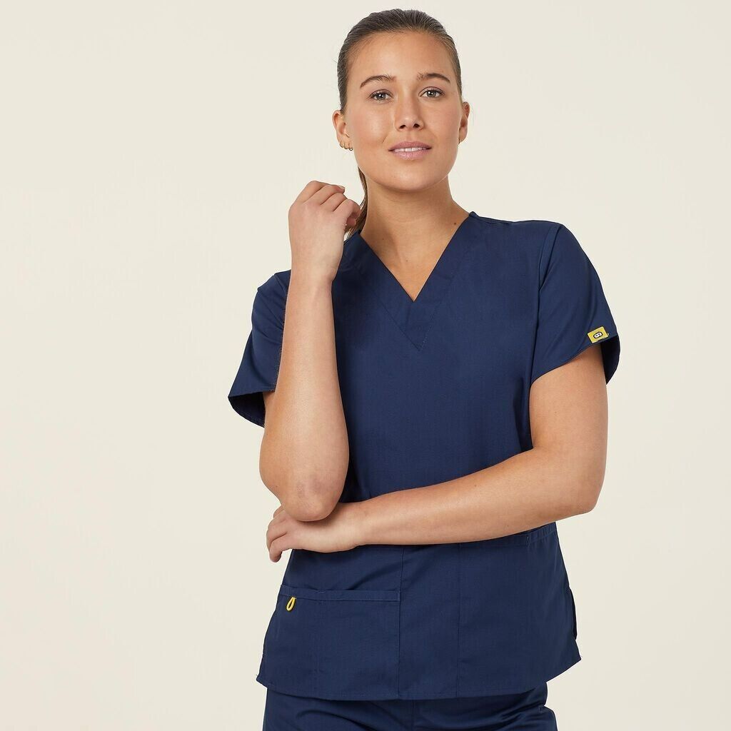 NNT Womens 2 Pack Wonderwink Origins V Neckline Comfy Scrub Top Bravo CATU66- Bannav S Bannav LLC