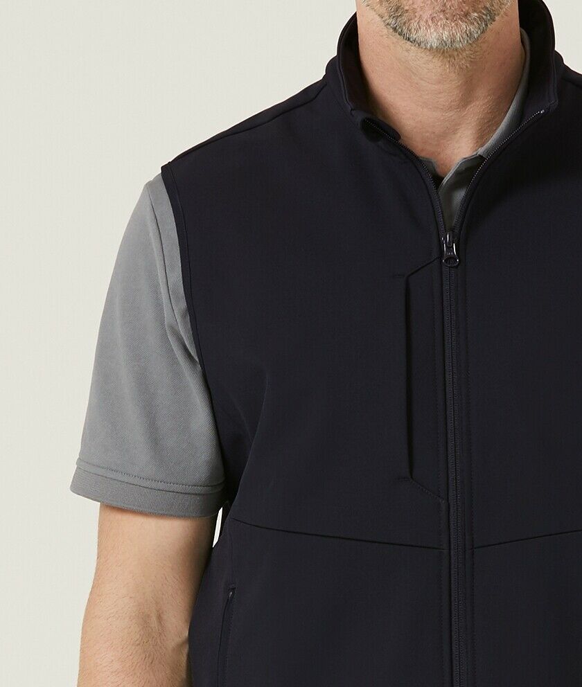 Mens NNT Warm Bonded Fleece Sleeveless Zip Vest Black Navy Business Smart CATF2H- Bannav S Bannav LLC