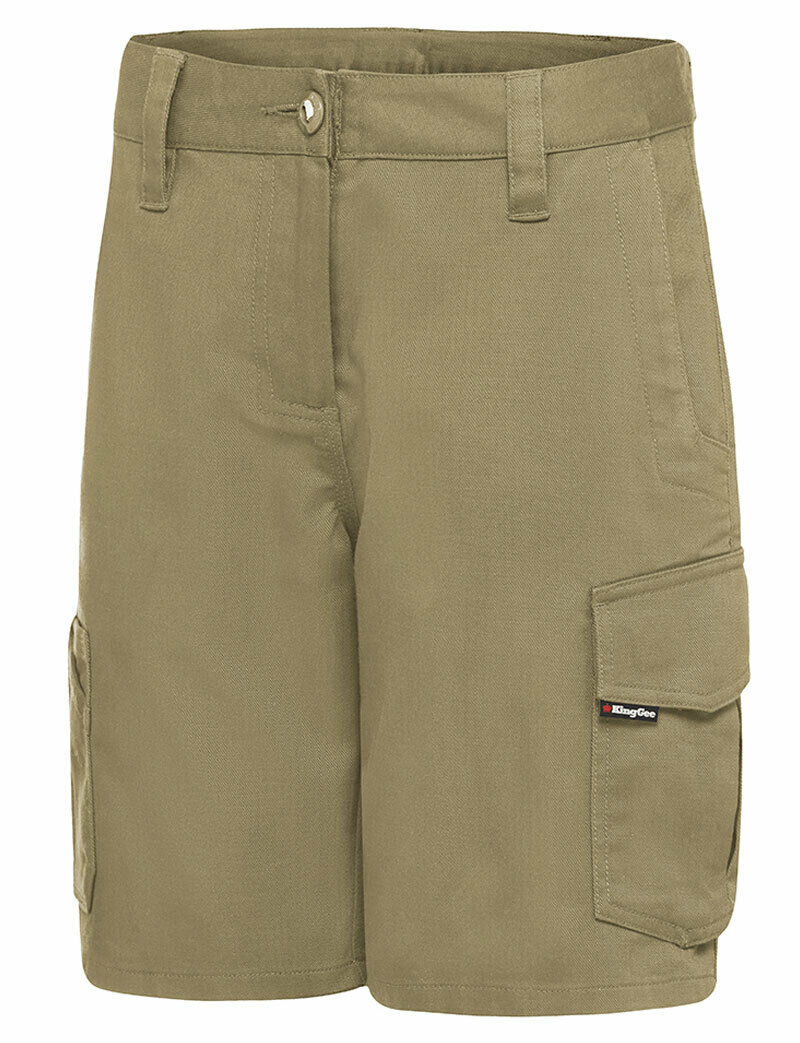 KingGee Womens WorkCool Shorts Durable Reinforced Ripstop Fabric Workwear K47000- Bannav S Bannav LLC