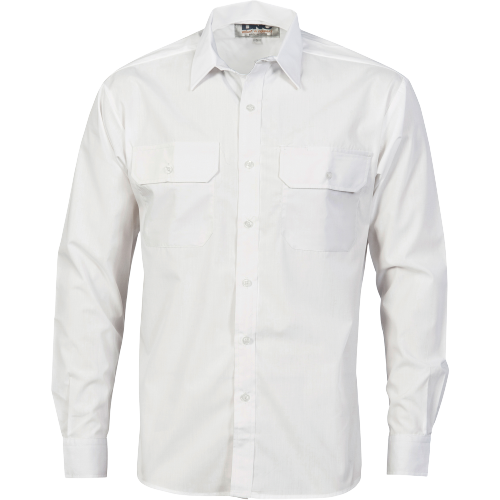 DNC Workwear Mens Polyester Cotton Work Shirt Long Sleeve Business Casual 3212- Bannav S Bannav LLC