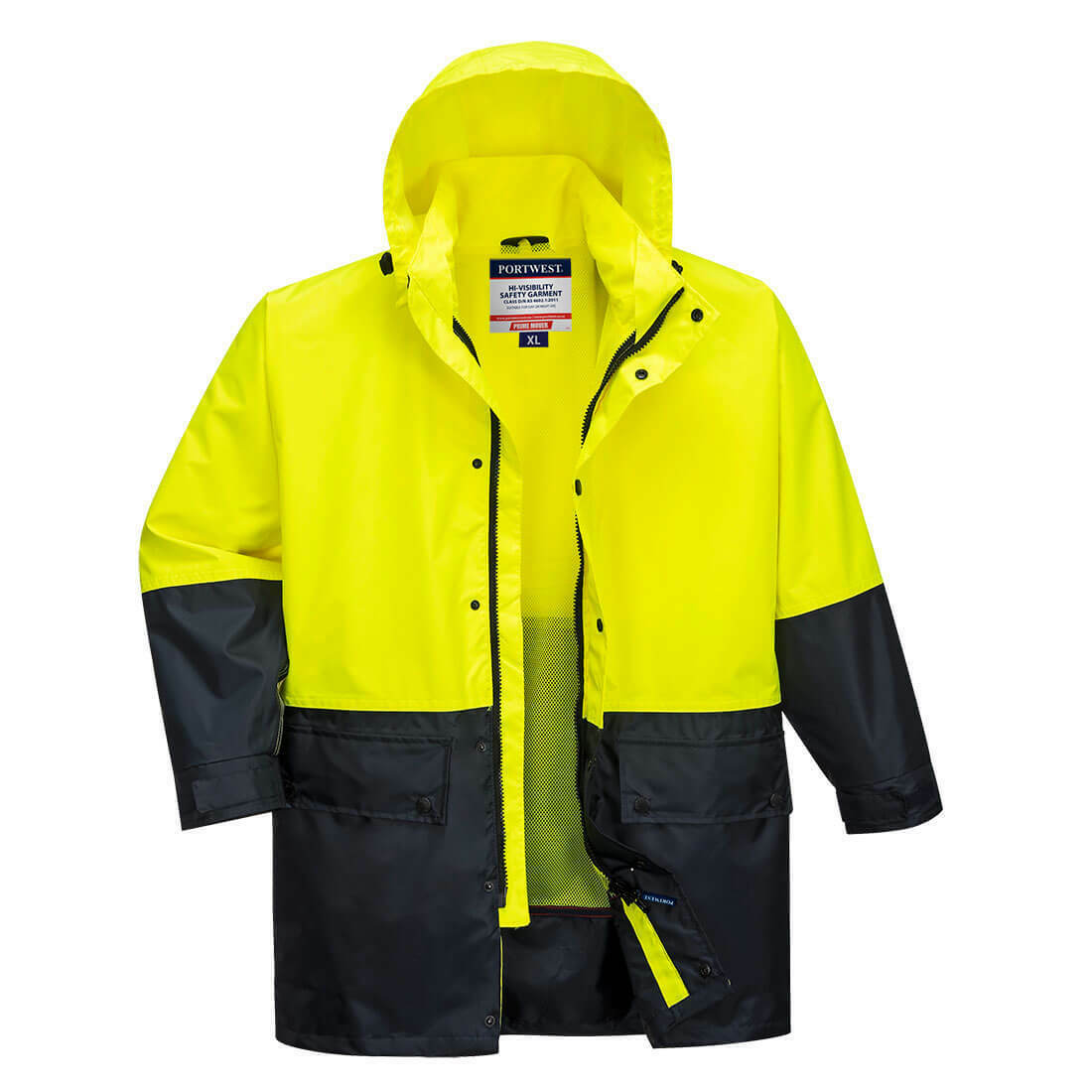 Portwest Mens Kimberley Lightweight Hi-Vis Rain Jacket Waterproof Safety MJ206- Bannav S Bannav LLC