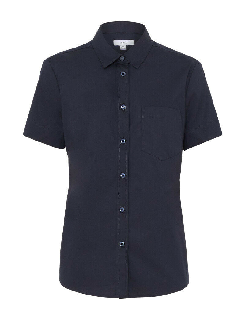 NNT Women Avignon Short Sleeve Slim Shirt Casual Comfortable Business CATUK8- Bannav S Bannav LLC