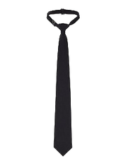 NNT Mens Plain Black tie Pre Tied adjustable Neck Band Classic tie CATK32- Bannav S Bannav LLC
