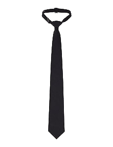 NNT Mens Plain Black tie Pre Tied adjustable Neck Band Classic tie CATK32- Bannav S Bannav LLC
