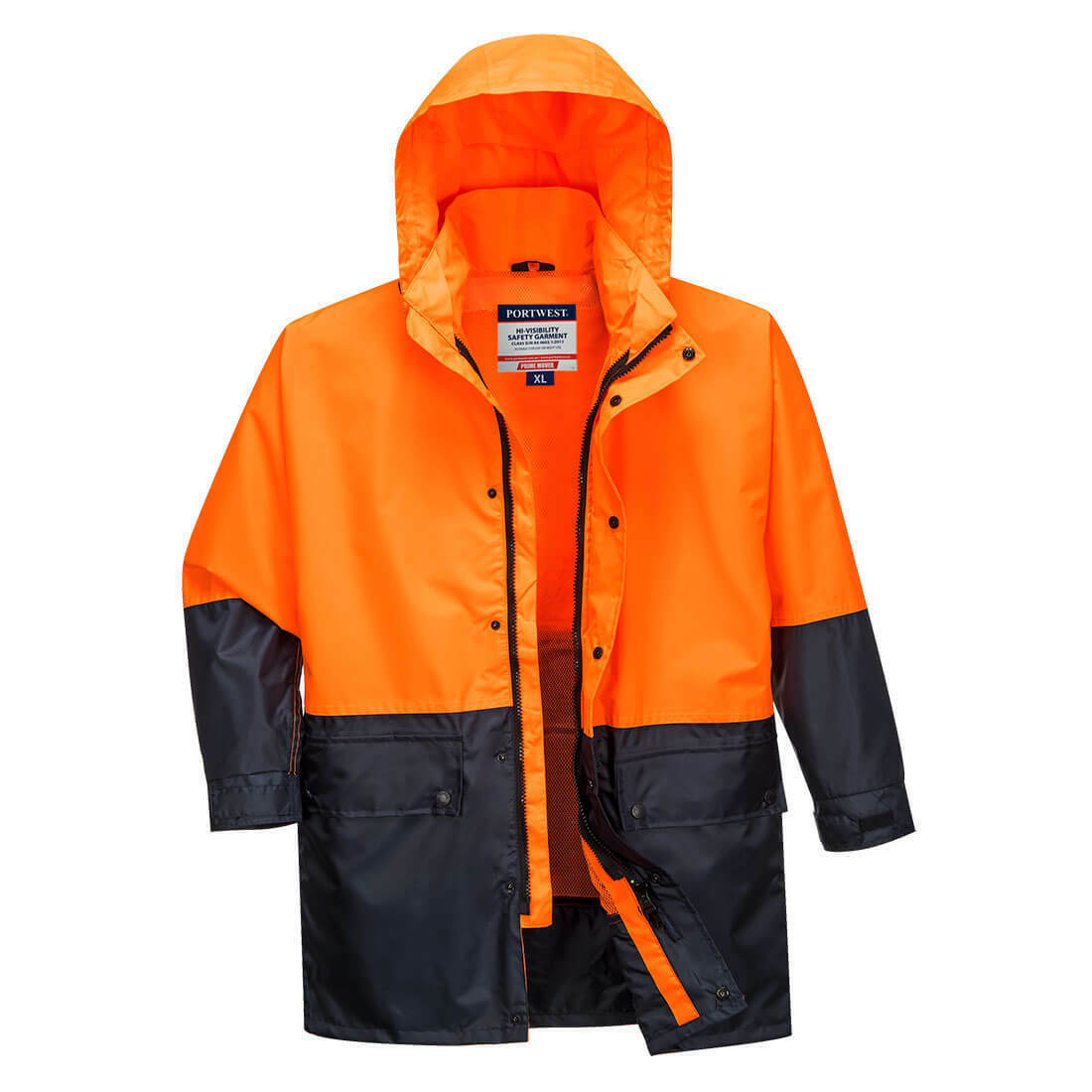 Portwest Mens Kimberley Lightweight Hi-Vis Rain Jacket Waterproof Safety MJ206- Bannav S Bannav LLC