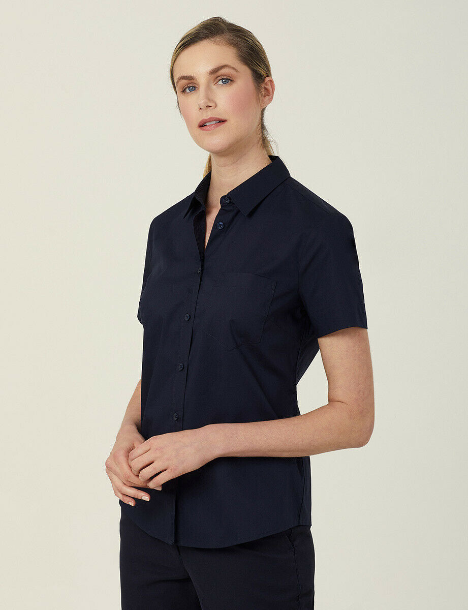 NNT Women Avignon Short Sleeve Slim Shirt Casual Comfortable Business CATUK8- Bannav S Bannav LLC