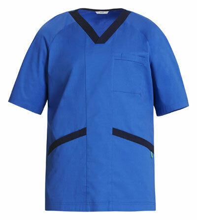 NNT V-Neck Contrast Scrub Top Unisex Nurse Work Comfortable Uniform CATJ2Q- Bannav S Bannav LLC