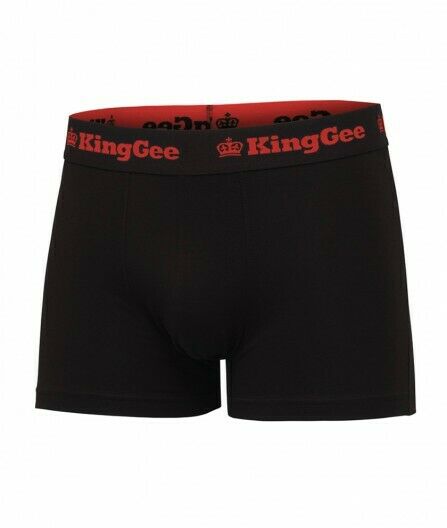 Mens KingGee Cotton Trunk 3 Pack Black King Gee Jocks Underwear Trunks K09023- Bannav S Bannav LLC