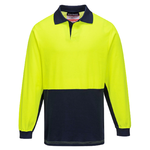 Portwest Long Sleeve Food Industry Cotton Comfort Polo Work Safety MF213- Bannav S Bannav LLC