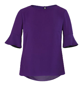 NNT Womens Discontinued Double Georgette Soft Fluted Top CAT9RE- Bannav S Bannav LLC