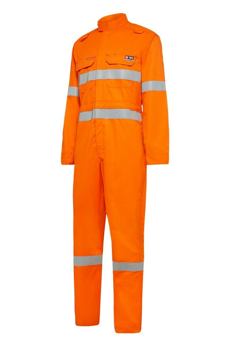 Hard Yakka Safety SheildTec Fire Resistant Coverall Overall Taped Hi-Vis Y00080- Bannav S Bannav LLC
