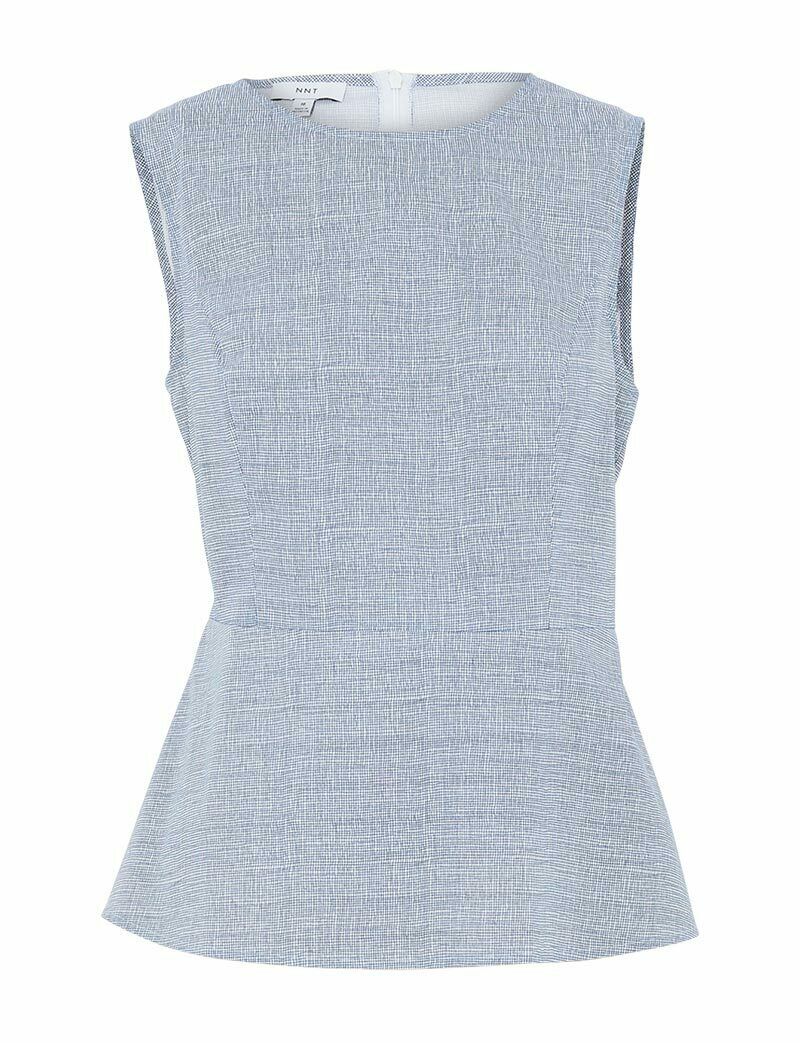 NNT Womens Avignon Abstract Sleeveless Shell Top Flattering Waist Comfort CATUK9- Bannav S Bannav LLC
