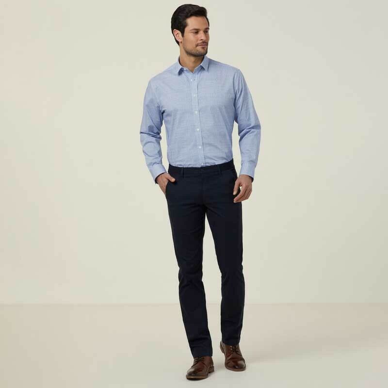 NNT Mens Avignon Abstract Stripe Long Sleeve Shirt Casual Fit Business CATJDC- Bannav S Bannav LLC