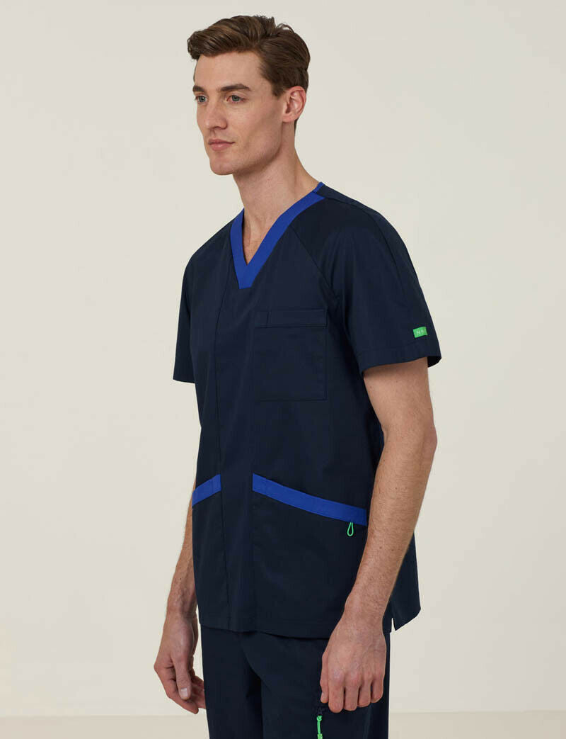 NNT Uniform Men Next Gen Antibacterial Koller Scrub Top Breathable Cotton CATRFU- Bannav S Bannav LLC