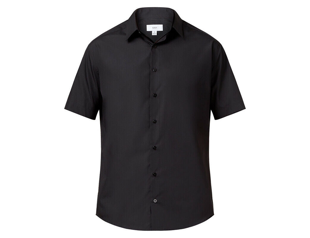 NNT Mens Business Shirt Poplin Short Sleeve Cotton Blend Formal Shirt CATJ8X- Bannav S Bannav LLC