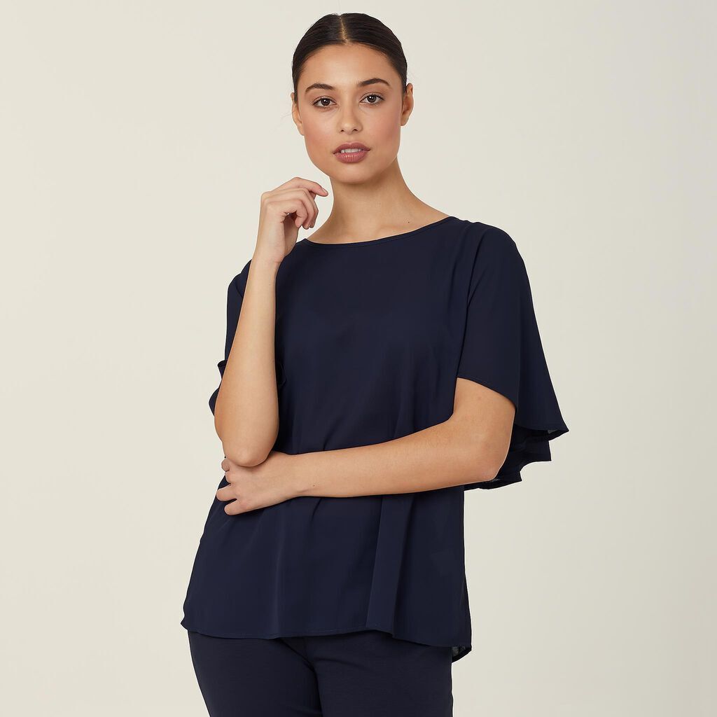 NNT Womens 4 Pack Georgie Lightweight Wrinkle Resistant Cape Blouse CATUKD- Bannav S Bannav LLC