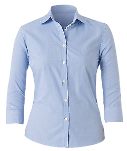 NNT Mens Cotton Blend Balance Stripe 3/4 Sleeve Collared Button Shirt CAT4K7- Bannav S Bannav LLC