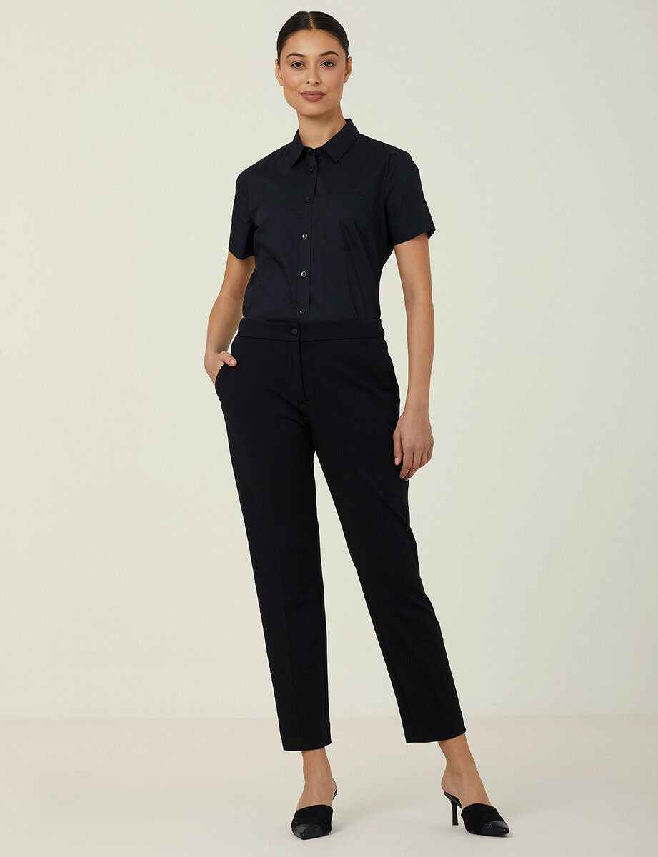 NNT Women Avignon Short Sleeve Slim Shirt Casual Comfortable Business CATUK8- Bannav S Bannav LLC