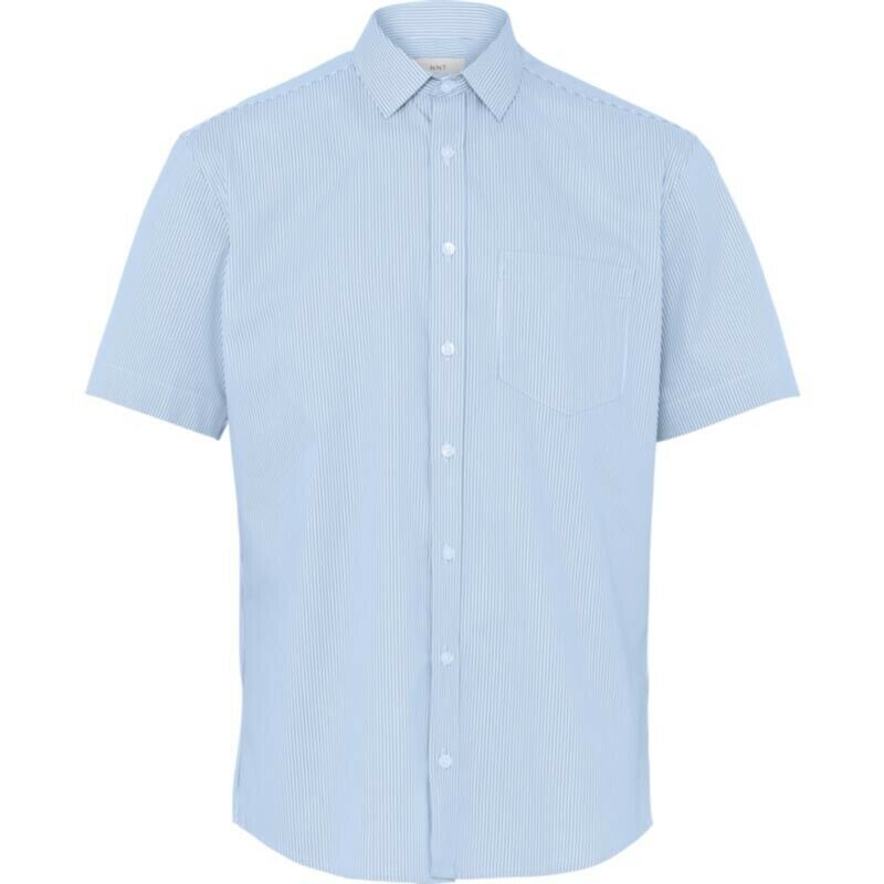 NNT Mens Avignon Stripe Short Sleeve Shirt Casual Regular Fit Business CATJDK- Bannav S Bannav LLC