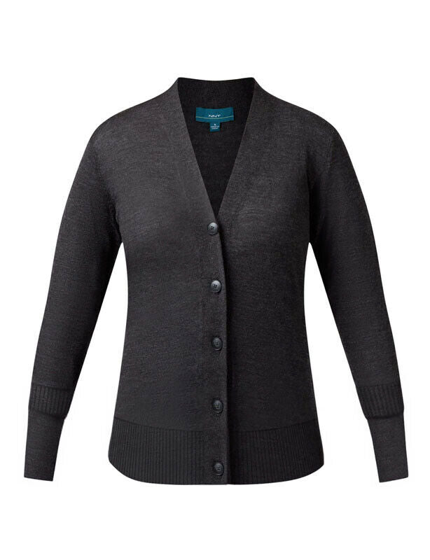 NNT Womens Pure Wool Long Length Business Cardigan Wide Neck Body Warmer CAT5B3- Bannav S Bannav LLC