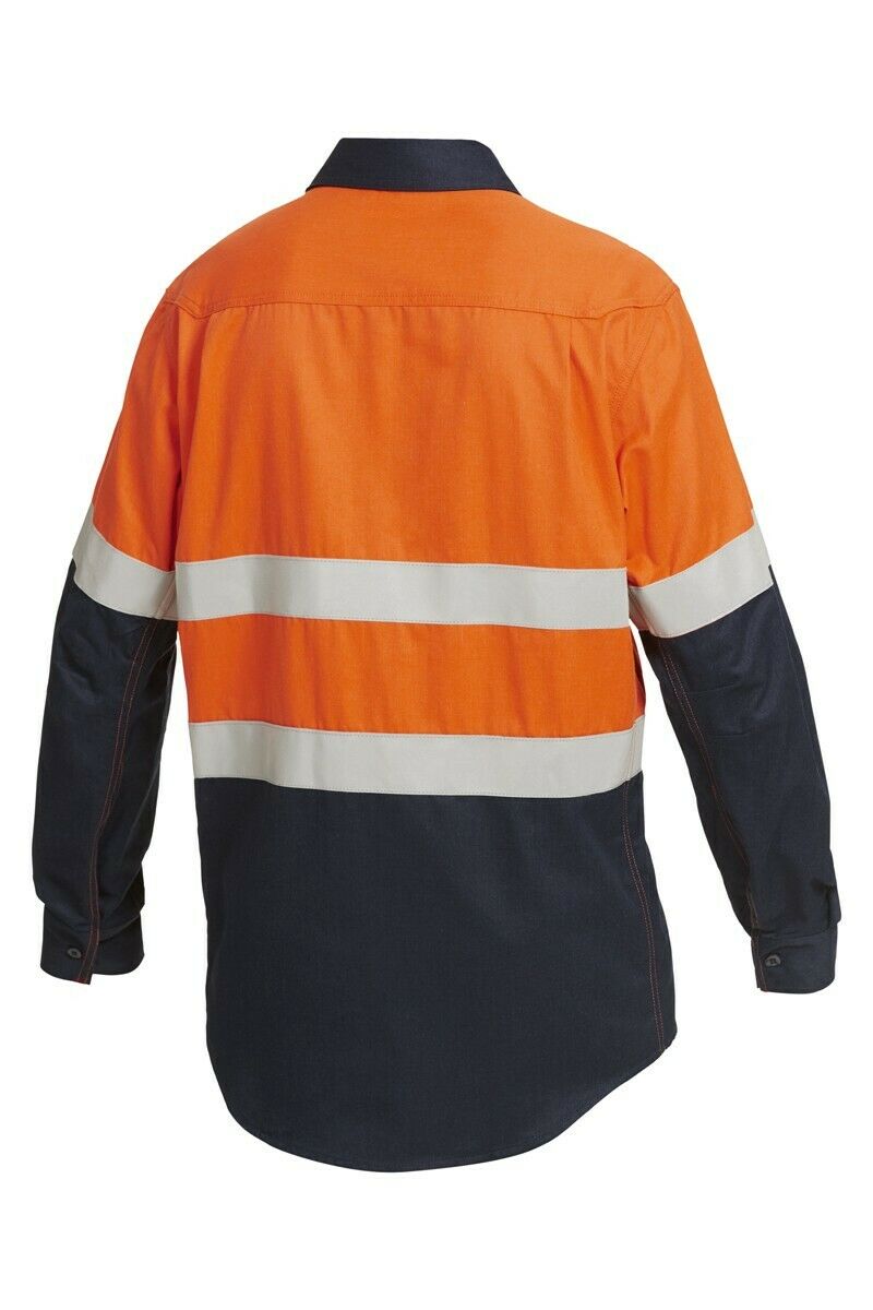 Mens Hard Yakka FR ShieldTec Hi-Vis Safety Mining Energy Gas Work Shirt Y04550- Bannav S Bannav LLC