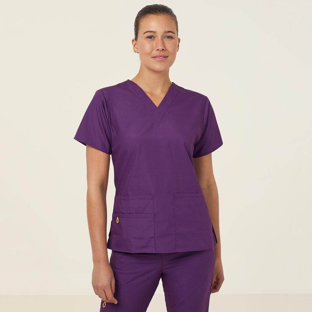 NNT Womens 4 Pack Wonderwink Origins V Neckline Comfy Scrub Top Bravo CATU66- Bannav S Bannav LLC