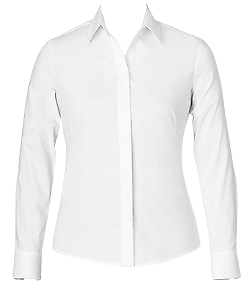 NNT Womens Stretch Cotton Blend L/S Conceal Front Fitted Collared Shirt CAT4MT- Bannav S Bannav LLC