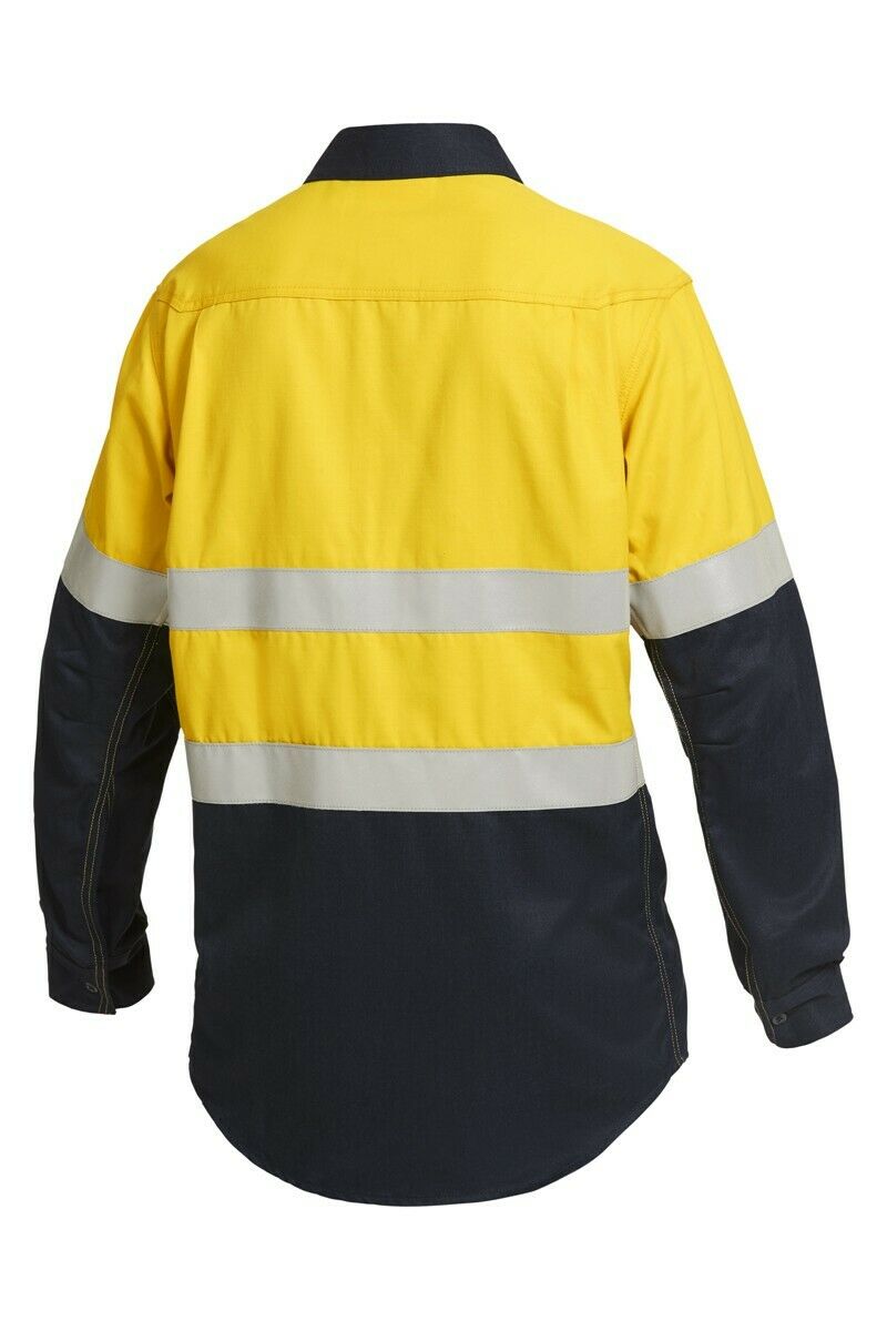 Mens Hard Yakka FR ShieldTec Hi-Vis Safety Mining Energy Gas Work Shirt Y04550- Bannav S Bannav LLC