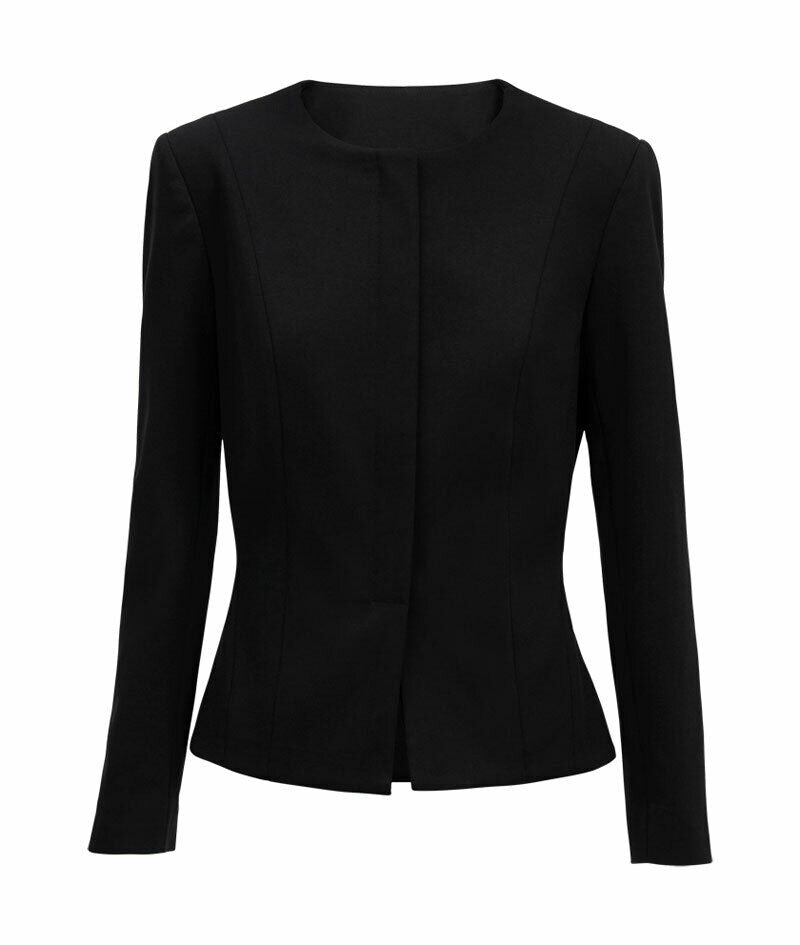 NNT Womens Formal Ponte Jacket Collarless Concealed t Zip  Business Coat CAT1E3- Bannav S Bannav LLC