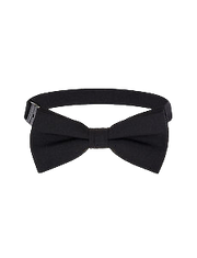 NNT Mens Plain Black Bow Tie Adjustable Neck Band Pre Tied CATK34- Bannav S Bannav LLC
