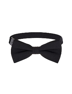 NNT Mens Plain Black Bow Tie Adjustable Neck Band Pre Tied CATK34- Bannav S Bannav LLC