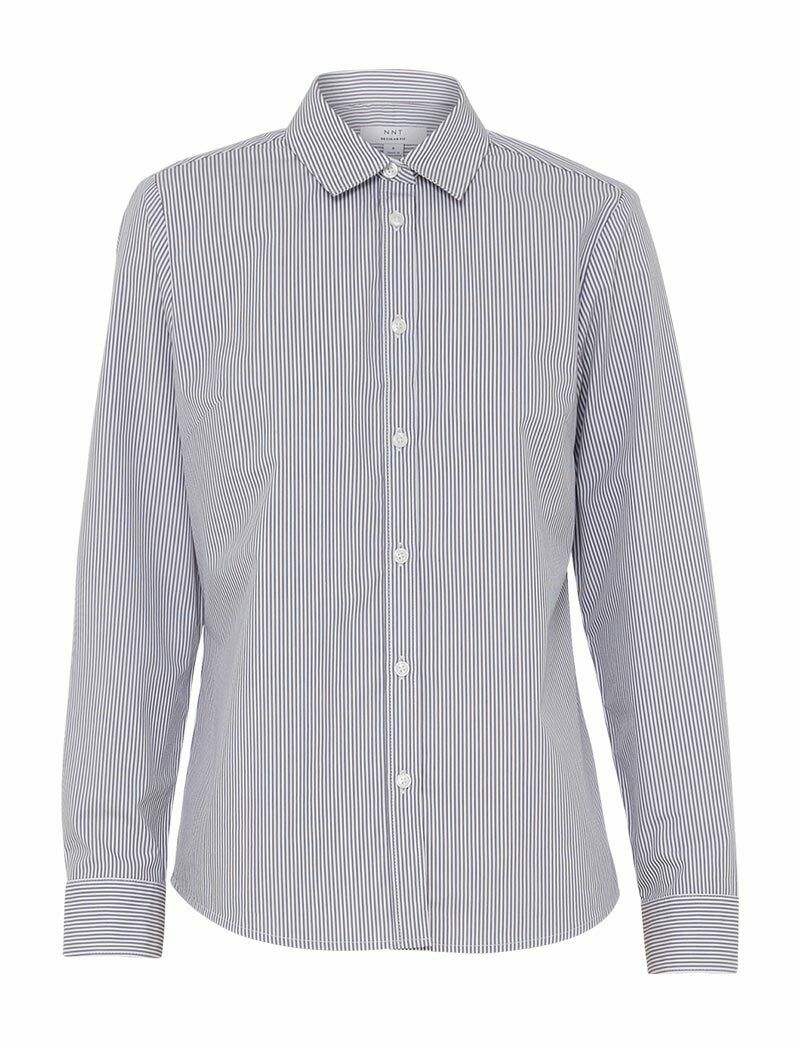 NNT Womens Avignon Stripe Long Sleeve Formal Shirt Comfy Business Shirts CATUKT- Bannav S Bannav LLC