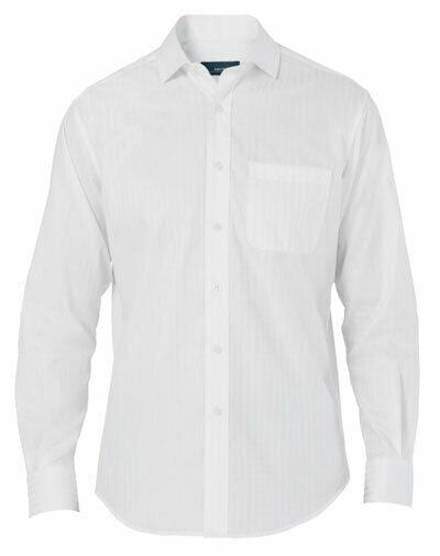 NNT Mens Dobby Long Sleeve Business Cotton Check Shirt Classic Formal CATDWY- Bannav S Bannav LLC